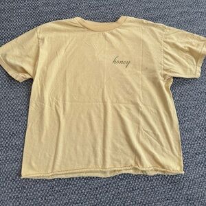 Brandy Melville Yellow 'Honey' T-Shirt